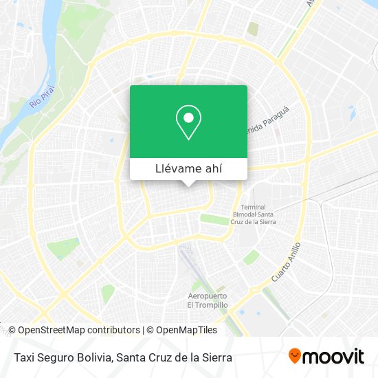 Mapa de Taxi Seguro Bolivia