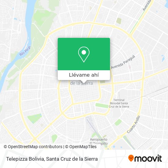 Mapa de Telepizza Bolivia