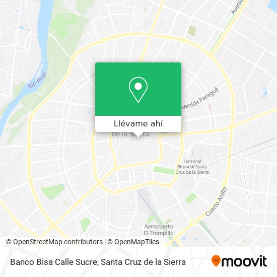 Mapa de Banco Bisa Calle Sucre