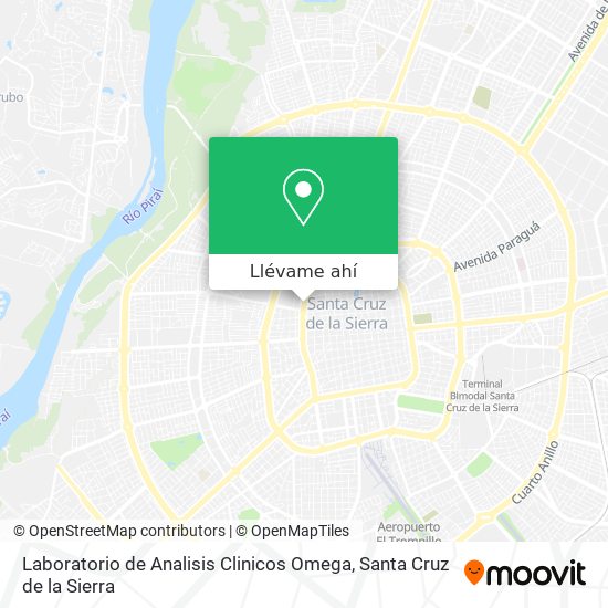 Mapa de Laboratorio de Analisis Clinicos Omega