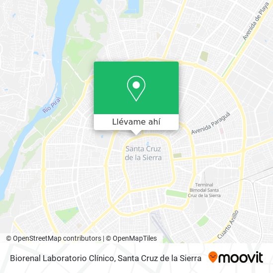 Mapa de Biorenal Laboratorio Clínico