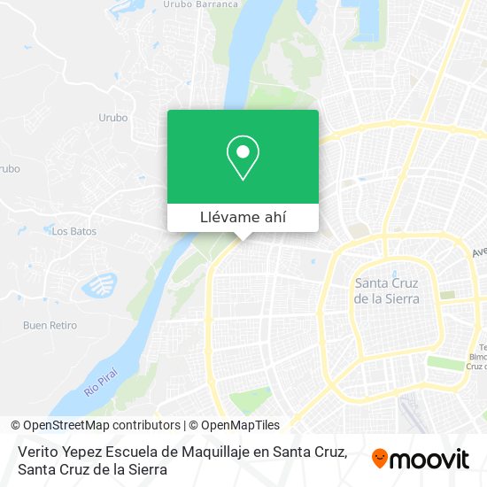 Mapa de Verito Yepez Escuela de Maquillaje en Santa Cruz