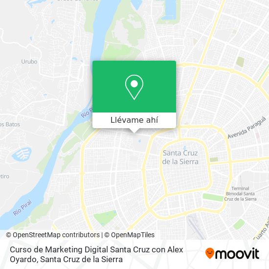 Mapa de Curso de Marketing Digital Santa Cruz con Alex Oyardo