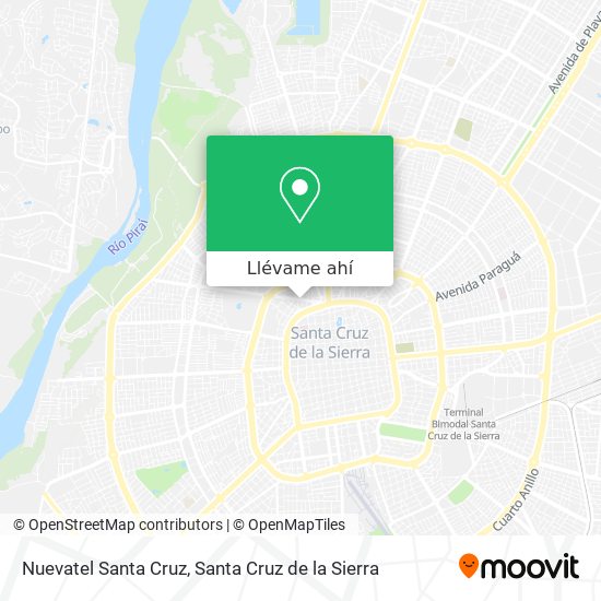 Mapa de Nuevatel Santa Cruz