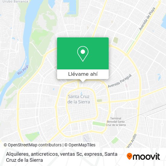 Mapa de Alquileres, anticreticos, ventas Sc, express