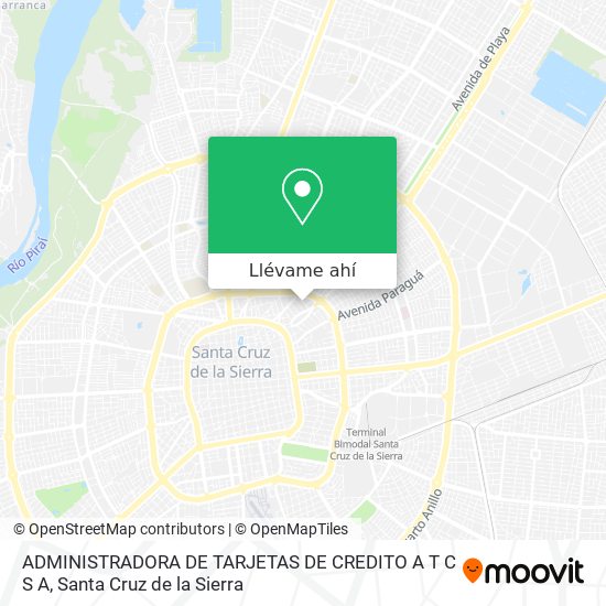 Mapa de ADMINISTRADORA DE TARJETAS DE CREDITO A T C S A