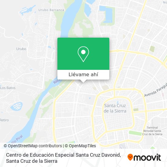Mapa de Centro de Educación Especial Santa Cruz Davonid