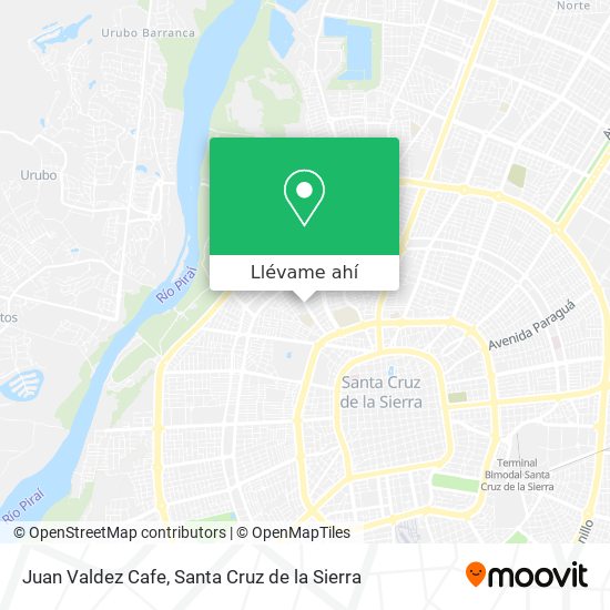 Mapa de Juan Valdez Cafe