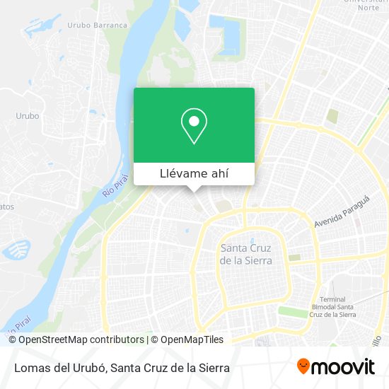 Mapa de Lomas del Urubó