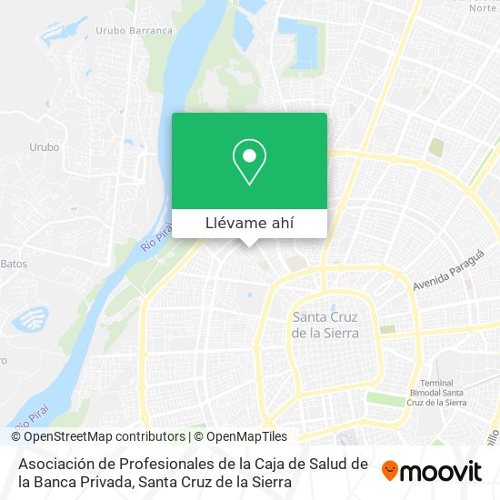 Mapa de Asociación de Profesionales de la Caja de Salud de la Banca Privada