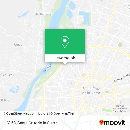 Mapa de UV-58