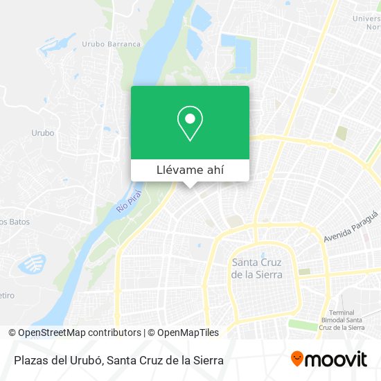 Mapa de Plazas del Urubó