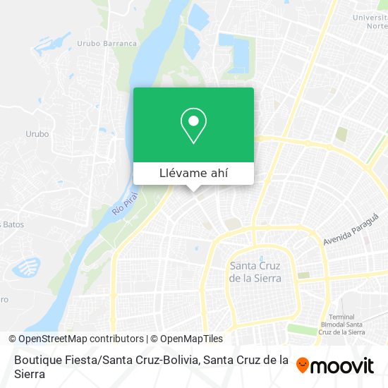 Mapa de Boutique Fiesta / Santa Cruz-Bolivia