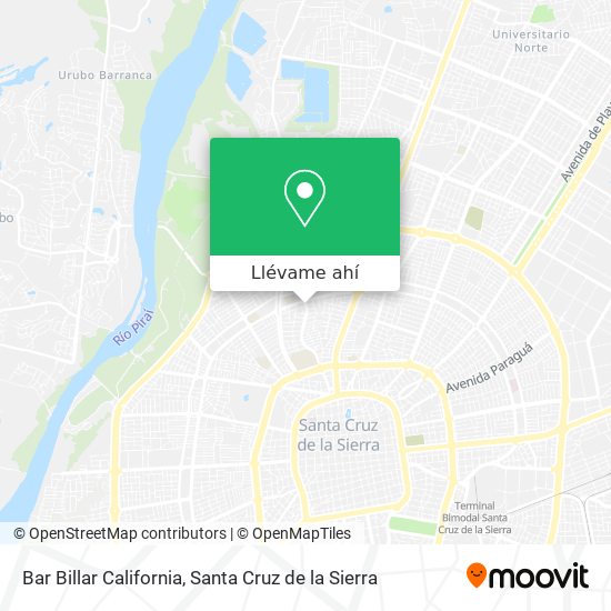 Mapa de Bar Billar California