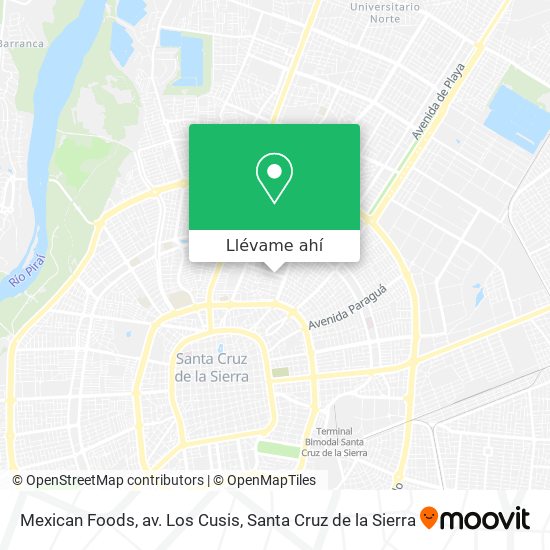 Mapa de Mexican Foods, av. Los Cusis