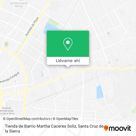 Mapa de Tienda de Barrio Martha Caceres Soliz