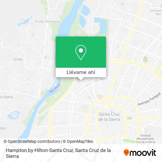 Mapa de Hampton by Hilton-Santa Cruz