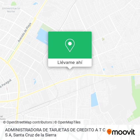 Mapa de ADMINISTRADORA DE TARJETAS DE CREDITO A T C S A