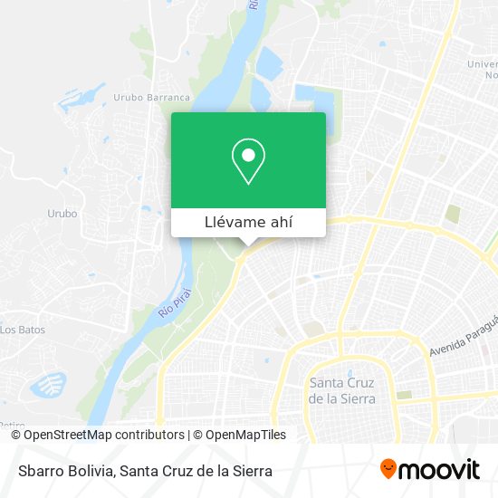 Mapa de Sbarro Bolivia