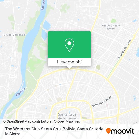 Mapa de The Woman's Club Santa Cruz-Bolivia