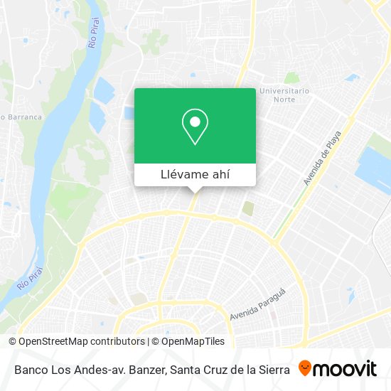 Mapa de Banco Los Andes-av. Banzer