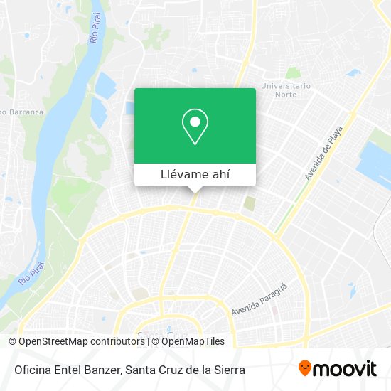 Mapa de Oficina Entel Banzer