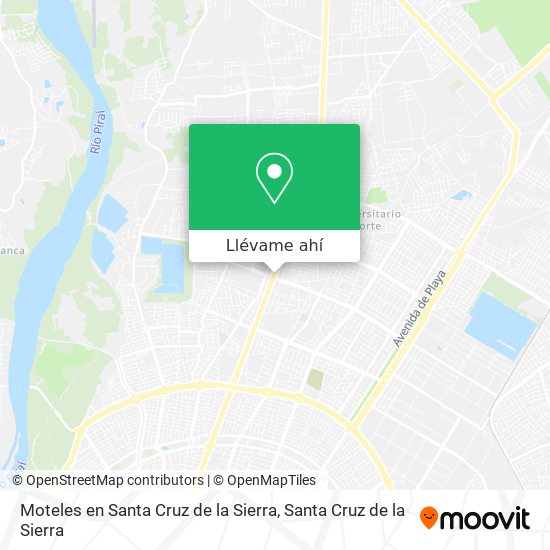 Mapa de Moteles en Santa Cruz de la Sierra
