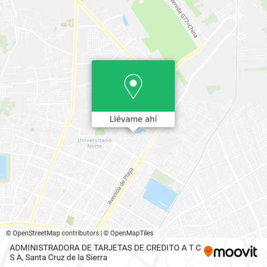 Mapa de ADMINISTRADORA DE TARJETAS DE CREDITO A T C S A