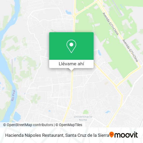 Mapa de Hacienda Nápoles Restaurant