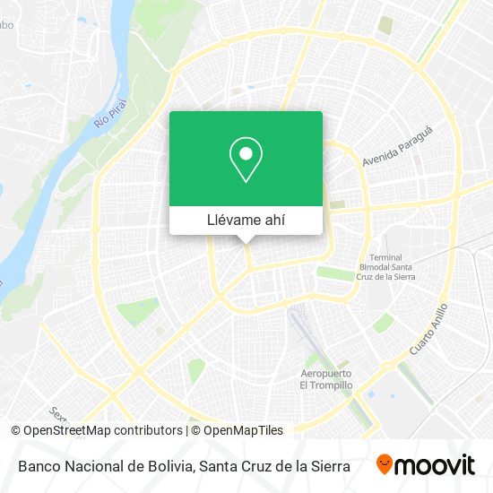 Mapa de Banco Nacional de Bolivia