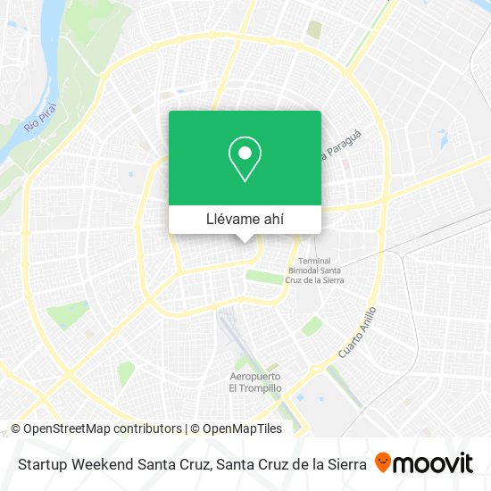 Mapa de Startup Weekend Santa Cruz