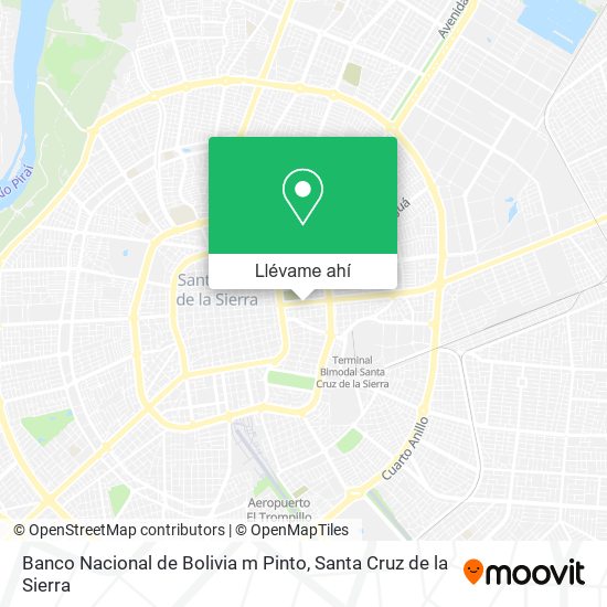 Mapa de Banco Nacional de Bolivia m Pinto