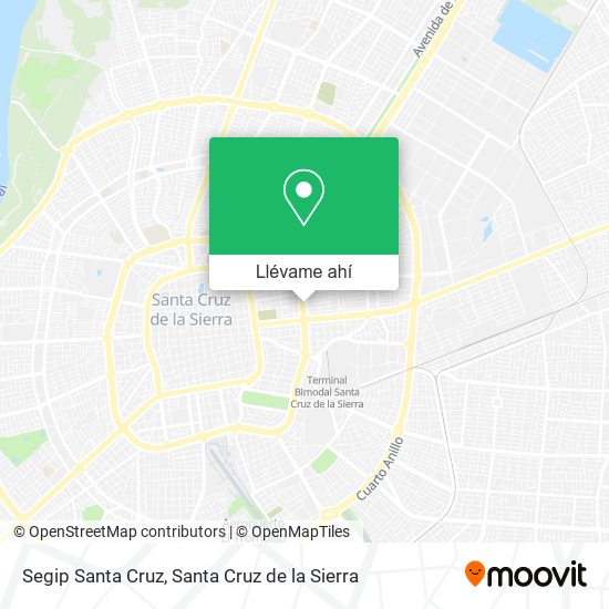 Mapa de Segip Santa Cruz
