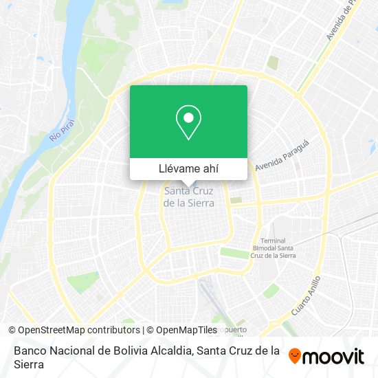 Mapa de Banco Nacional de Bolivia Alcaldia