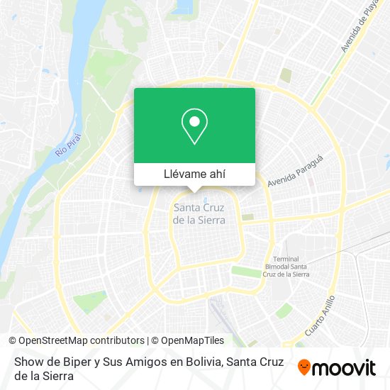 Mapa de Show de Biper y Sus Amigos en Bolivia
