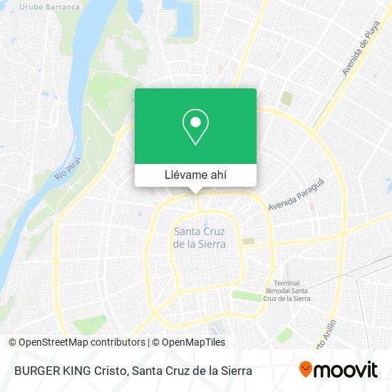 Mapa de BURGER KING Cristo