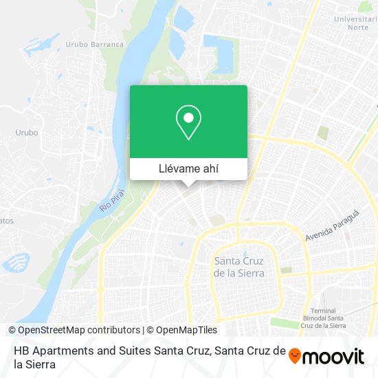 Mapa de HB Apartments and Suites Santa Cruz