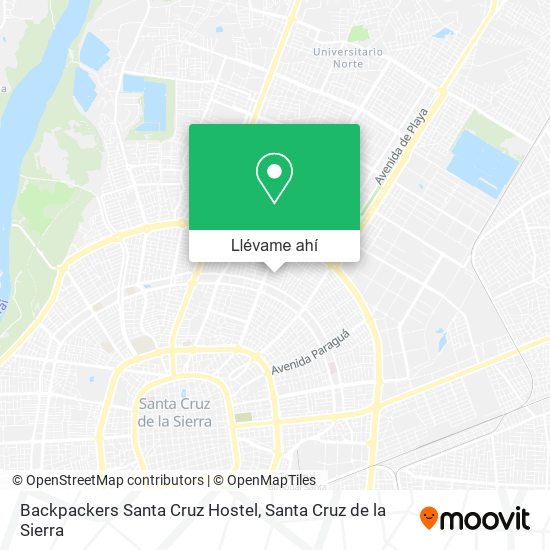 Mapa de Backpackers Santa Cruz Hostel