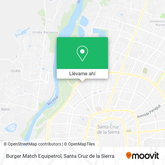 Mapa de Burger Match Equipetrol