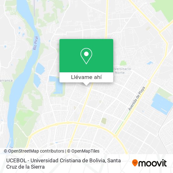 Mapa de UCEBOL - Universidad Cristiana de Bolivia