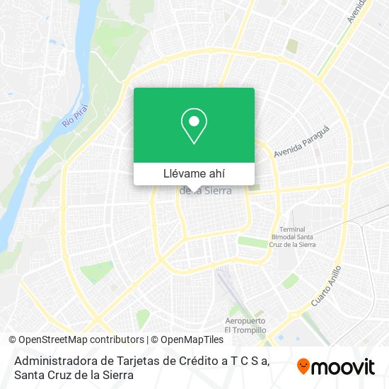 Mapa de Administradora de Tarjetas de Crédito a T C S a