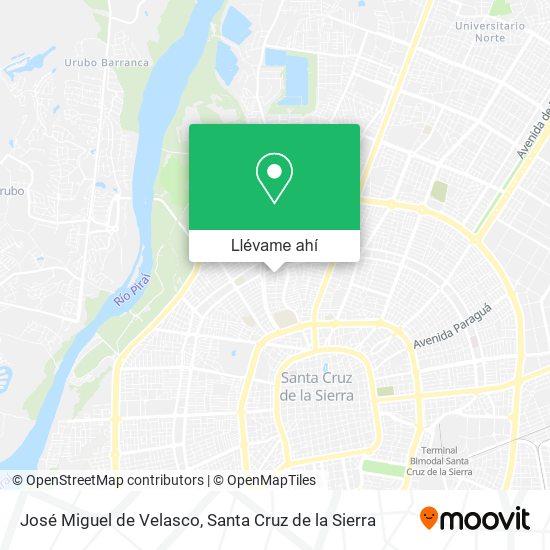 Mapa de José Miguel de Velasco