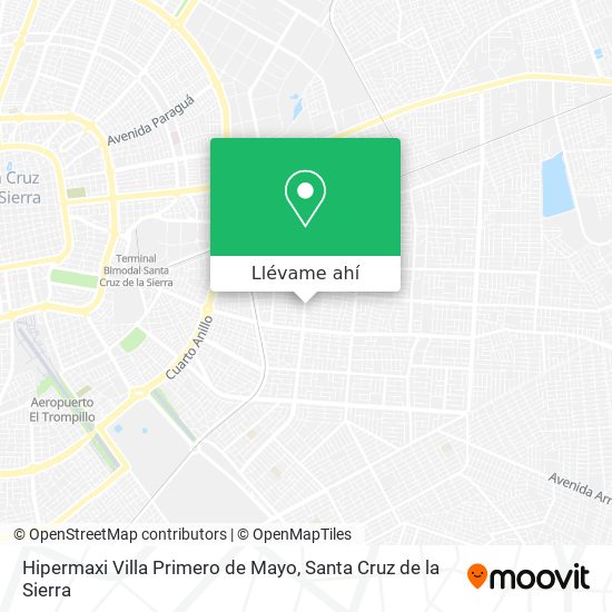 Mapa de Hipermaxi Villa Primero de Mayo