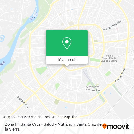 Mapa de Zona Fit Santa Cruz - Salud y Nutrición