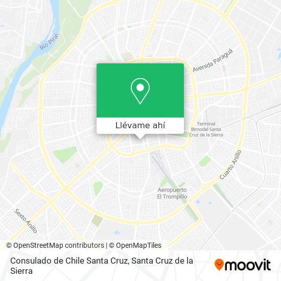 Mapa de Consulado de Chile Santa Cruz