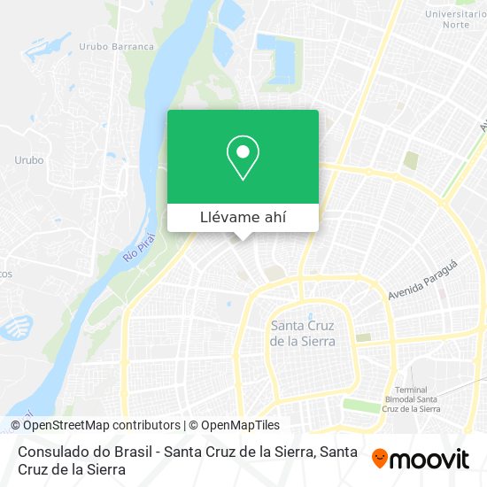 Mapa de Consulado do Brasil - Santa Cruz de la Sierra