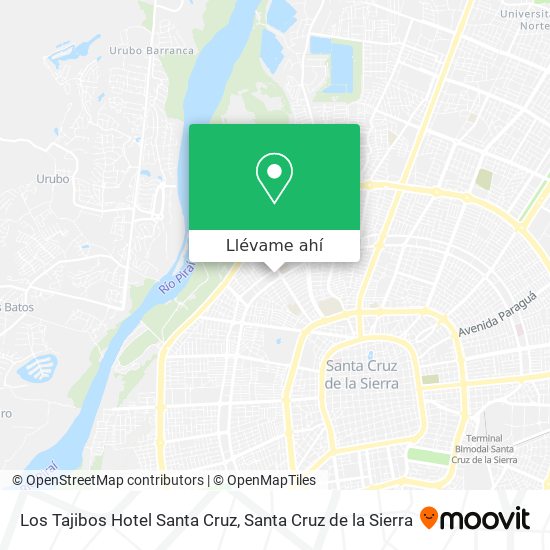 Mapa de Los Tajibos Hotel Santa Cruz
