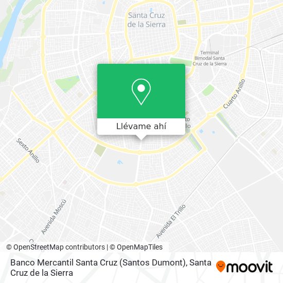 Mapa de Banco Mercantil Santa Cruz (Santos Dumont)