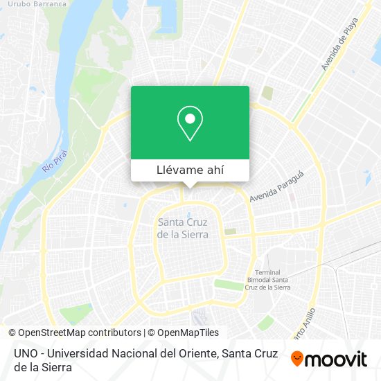 Mapa de UNO - Universidad Nacional del Oriente