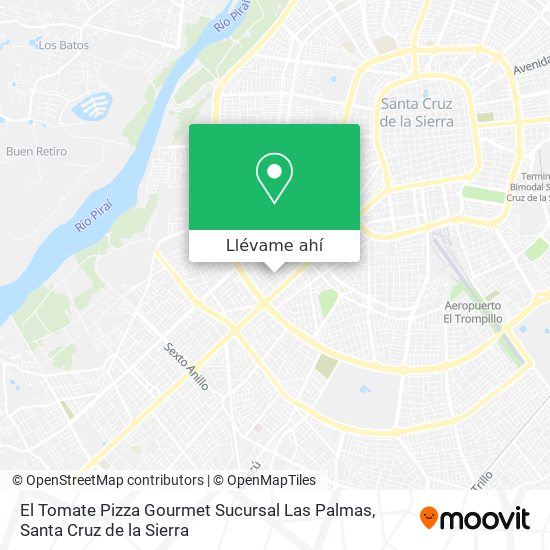 Mapa de El Tomate Pizza Gourmet Sucursal Las Palmas